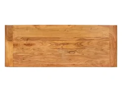 Mesa consola madera maciza de acacia acabado miel 110x40x76 cm