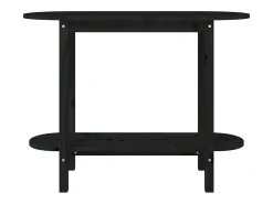 Mesa consola madera maciza de pino negro 110x40x80 cm