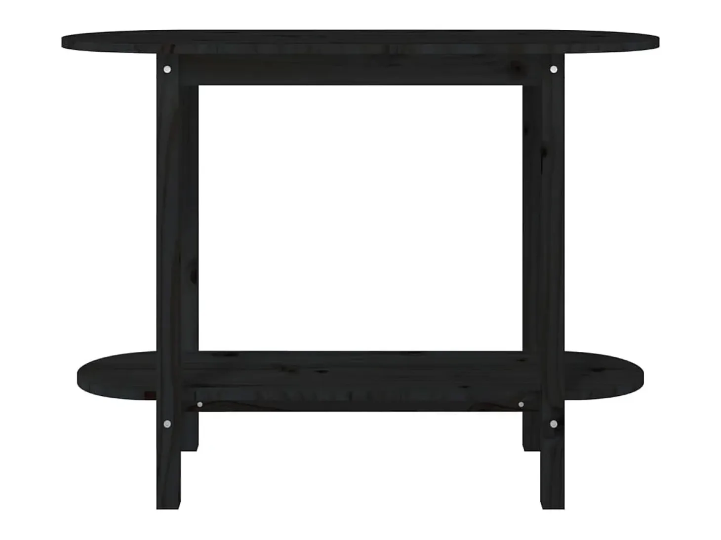 Mesa consola madera maciza de pino negro 110x40x80 cm
