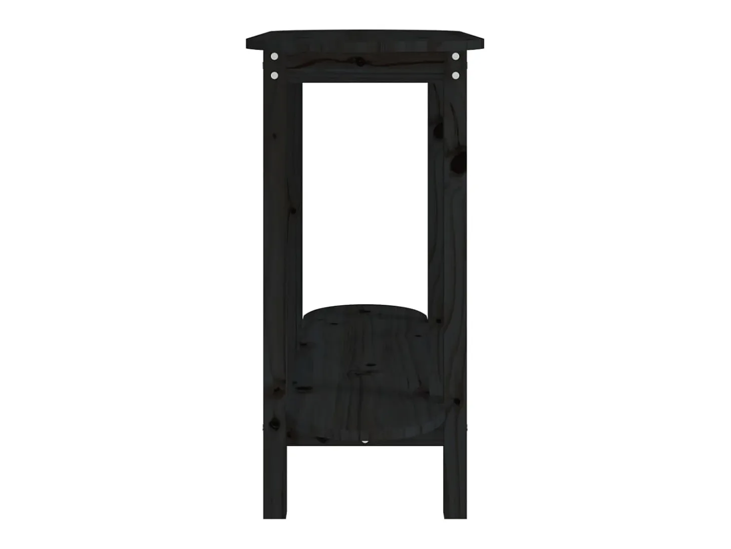 Mesa consola madera maciza de pino negro 110x40x80 cm