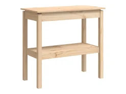 Mesa consola madera maciza de pino 80x40x75 cm