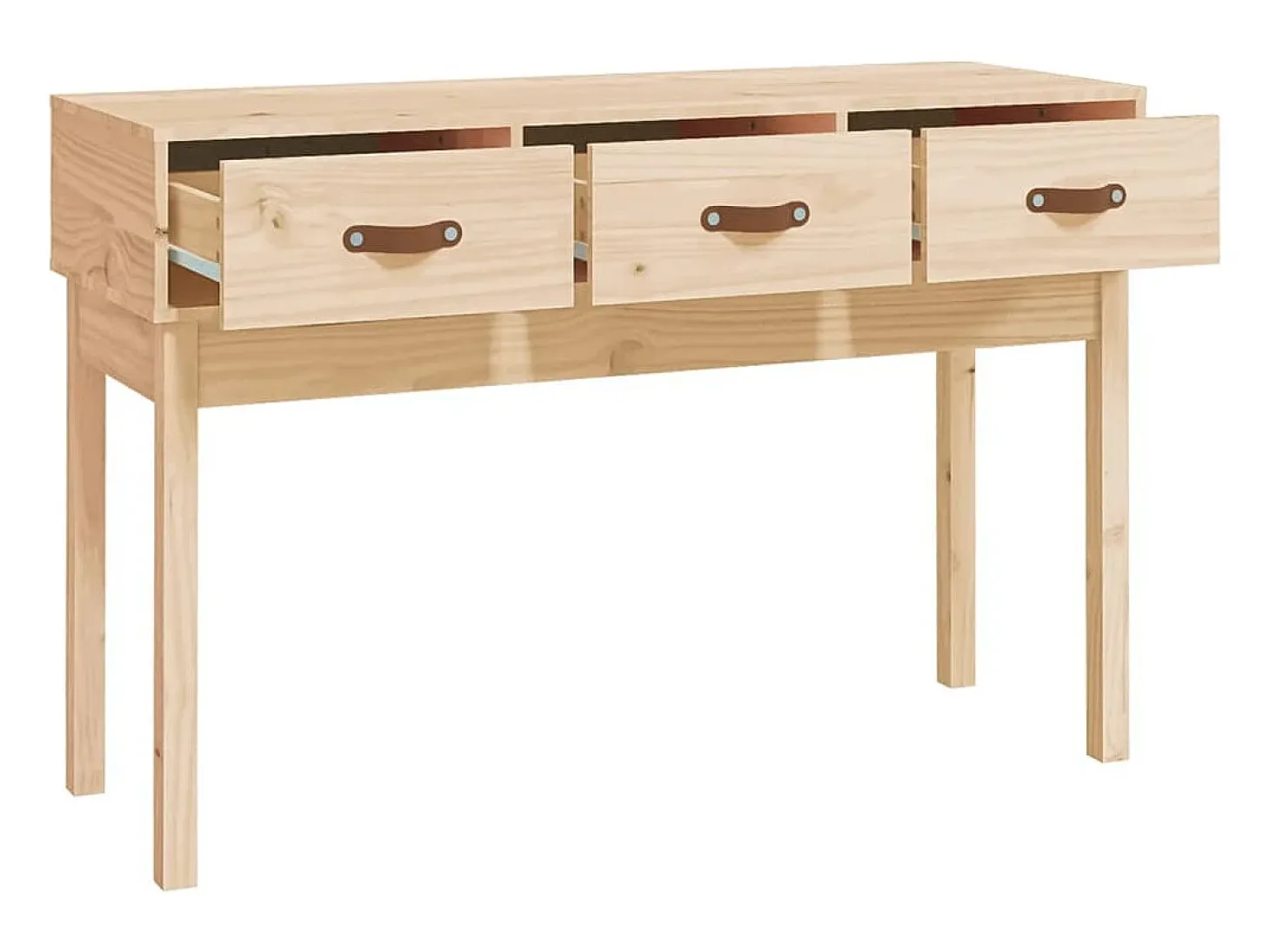 Mesa consola madera maciza de pino 114x40x75 cm