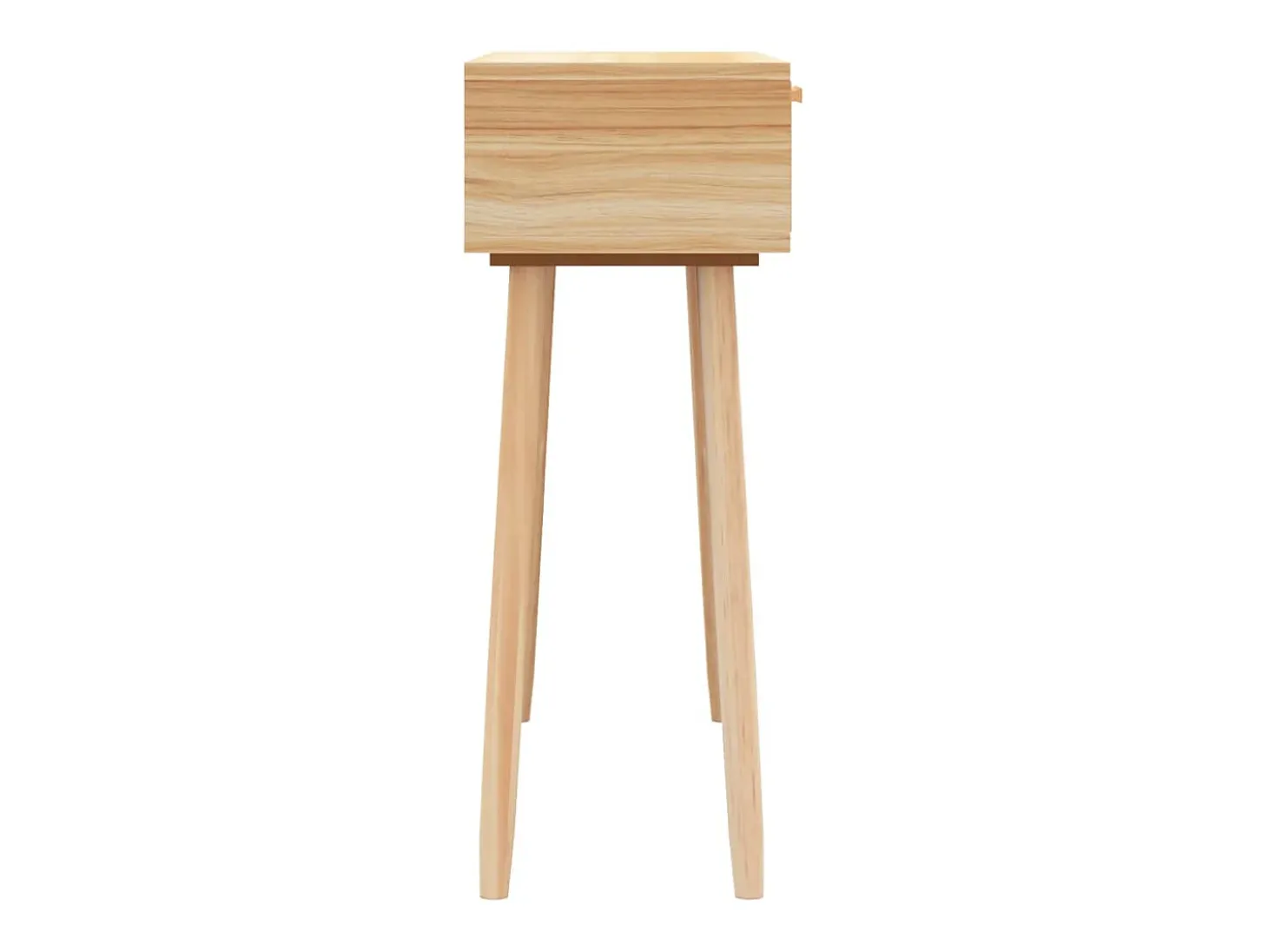Mesa consola madera pino maciza ratán natural marrón 80x30x75cm
