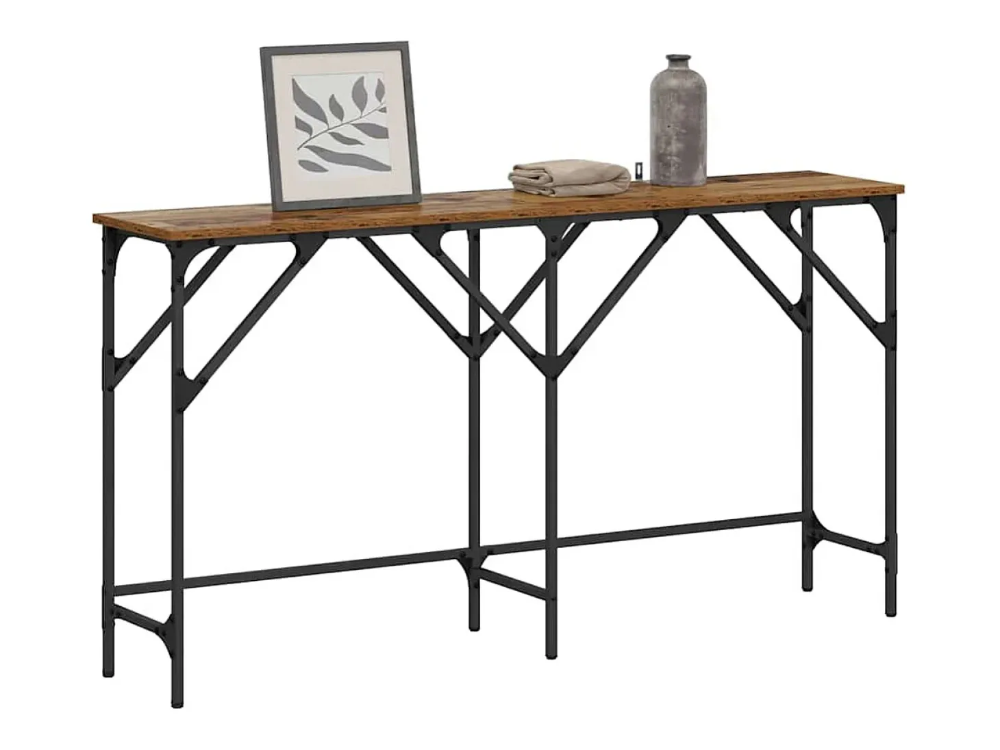 Mesa Consola Madera vieja 140 x 29 x 75 cm Madera contrachapada