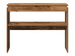 Mesa consola madera vieja 80x30x102 cm madera de ingeniería