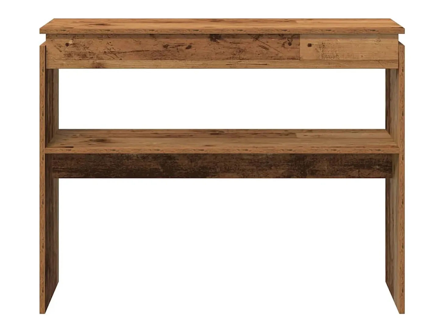 Mesa consola madera vieja 80x30x102 cm madera de ingeniería
