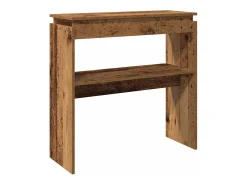 Mesa consola madera vieja 80x30x80 cm madera de ingeniería