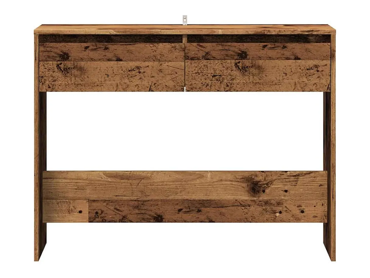 Mesa consola madera vieja 100x35x76,5 cm madera de ingeniería