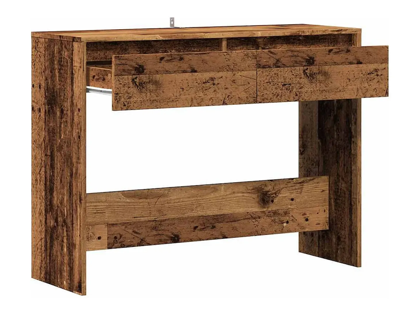 Mesa consola madera vieja 100x35x76,5 cm madera de ingeniería