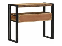 Mesa Consola Marrón 90 x 33 x 75 cm madera maciza de mango