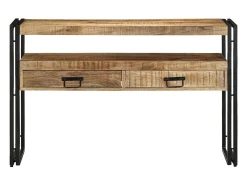 Mesa Consola Marrón 120 x 33 x 75 cm madera maciza de mango