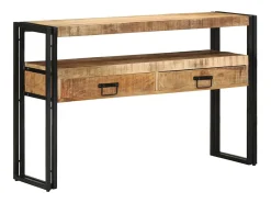 Mesa Consola Marrón 120 x 33 x 75 cm madera maciza de mango