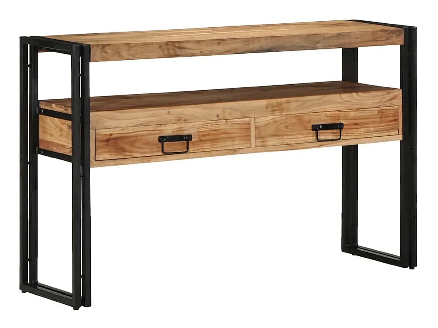 Mesa Consola Marrón 120 x 33 x 75 cm madera maciza de acacia