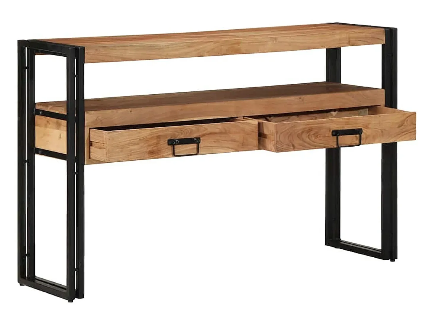 Mesa Consola Marrón 120 x 33 x 75 cm madera maciza de acacia