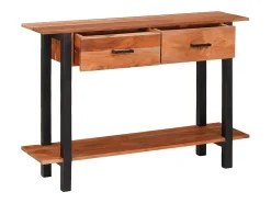 Mesa Consola Marrón 110 x 30 x 75 cm madera maciza de acacia