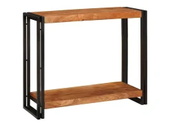 Mesa Consola Marrón 90 x 33 x 75 cm madera maciza de acacia