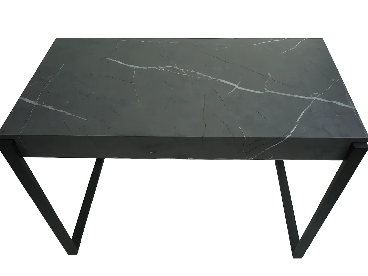Mesa consola MCW-L53, aspecto mármol gris