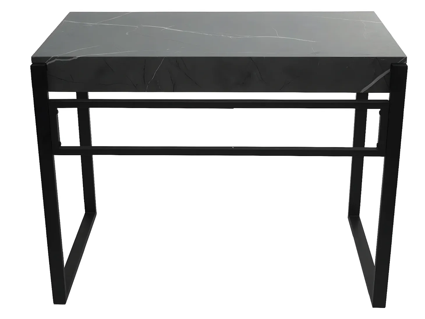 Mesa consola MCW-L53, aspecto mármol gris