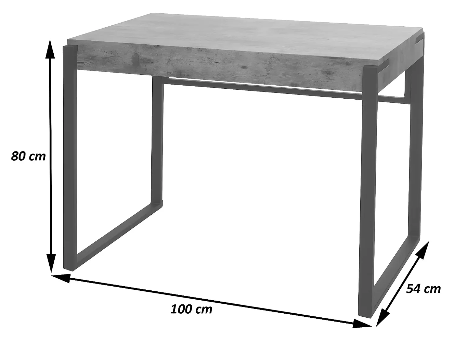 Mesa consola MCW-L53, aspecto mármol gris