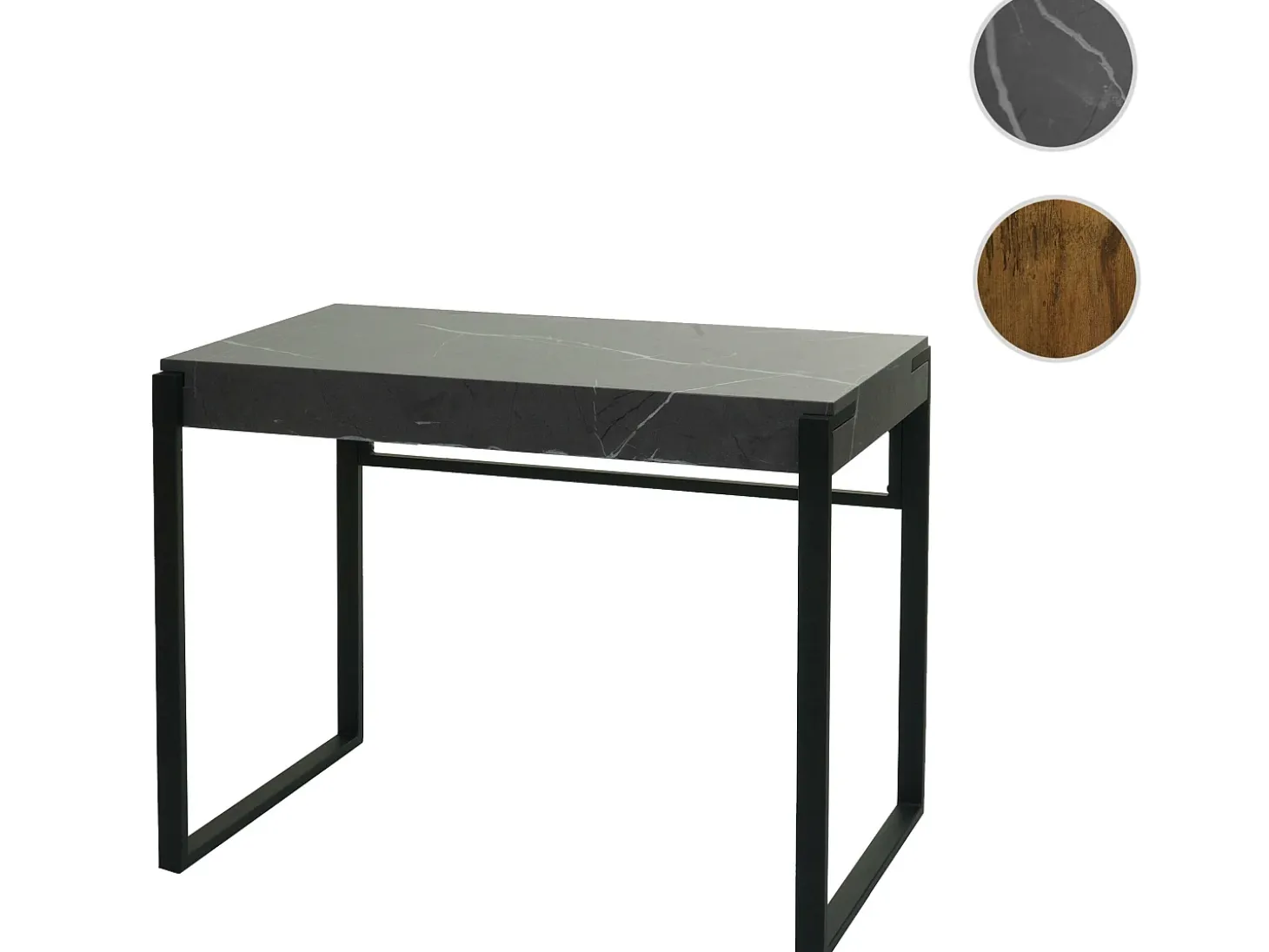 Mesa consola MCW-L53, aspecto mármol gris