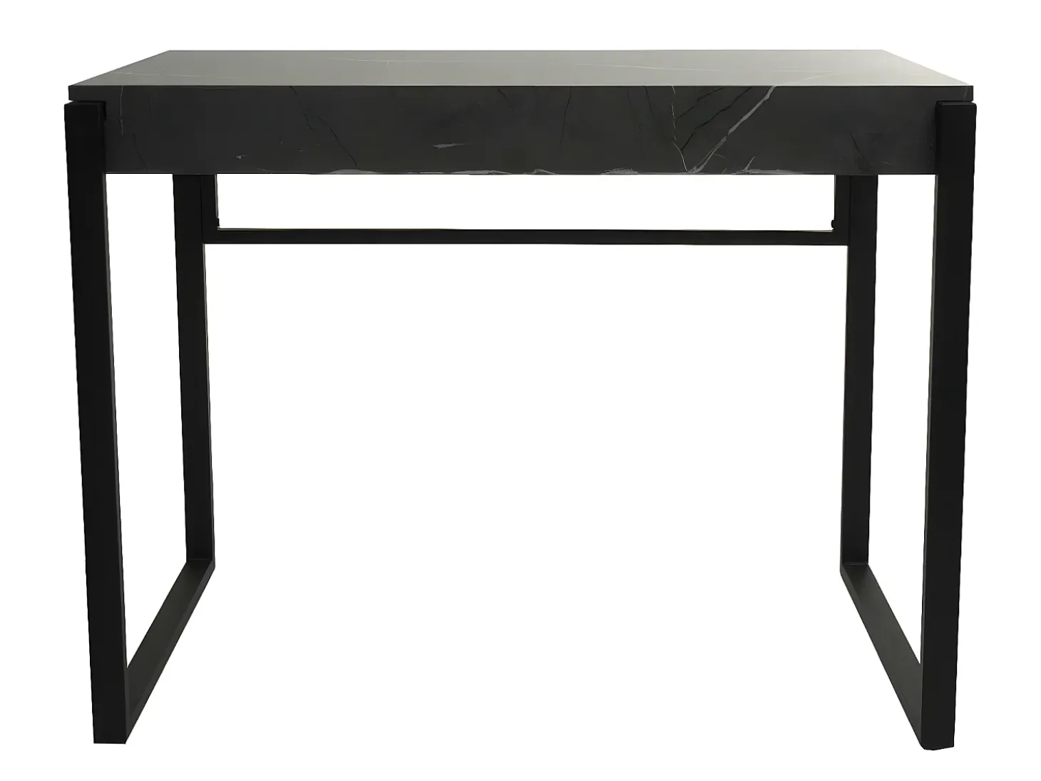 Mesa consola MCW-L53, aspecto mármol gris