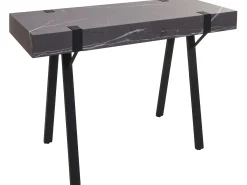 Mesa consola MCW-L54, aspecto mármol gris