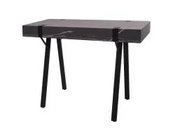 Mesa consola MCW-L54, aspecto mármol gris