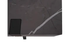 Mesa consola MCW-L54, aspecto mármol gris