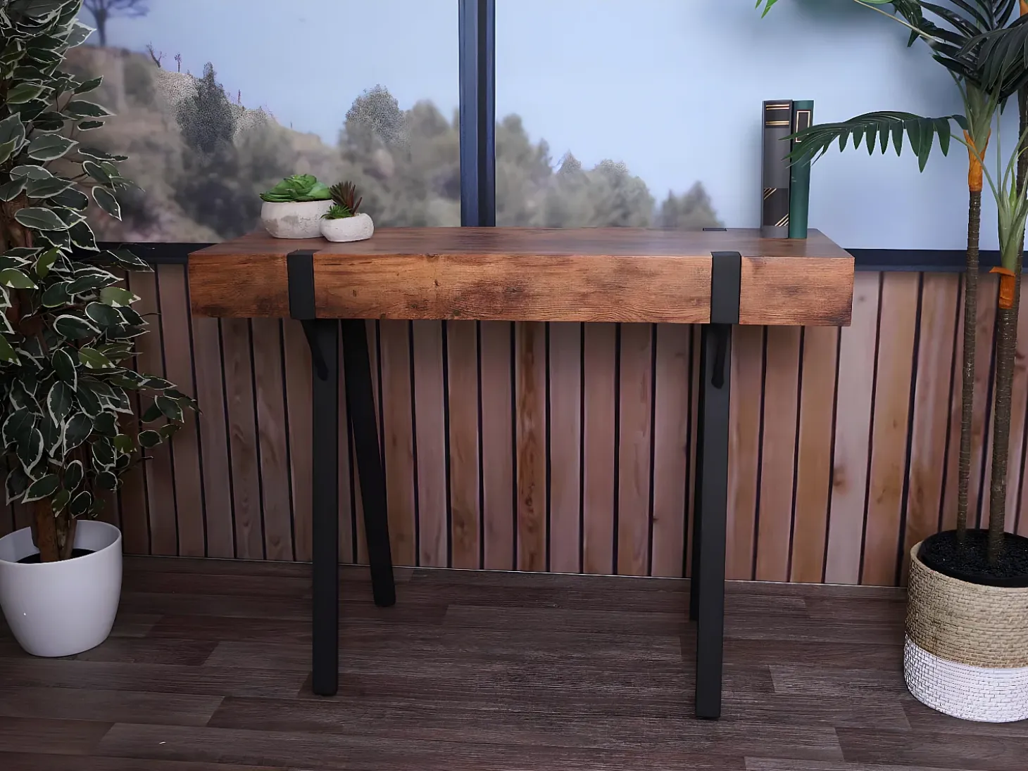 Mesa consola MCW-L54, roble silvestre oscuro