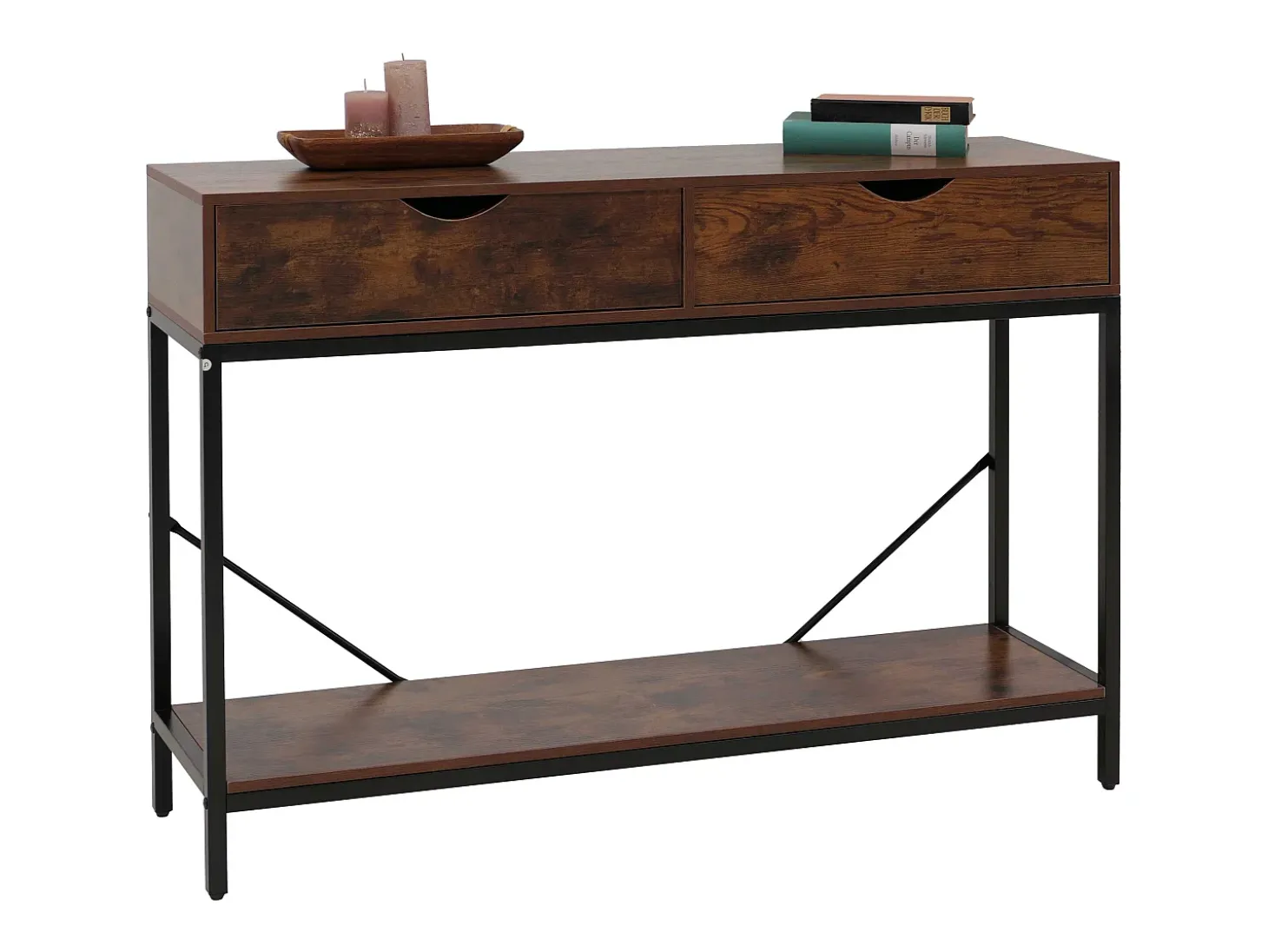 Mesa consola MCW-O76, marrón rojizo