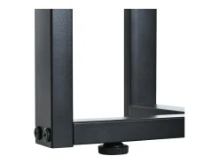 Mesa consola moderna, con 2 cajones, pies ajustables, blanco y negro