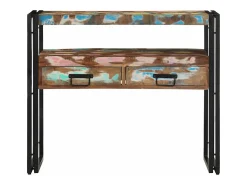 Mesa Consola Multicolor 90 x 33 x 75 cm madera maciza reciclada