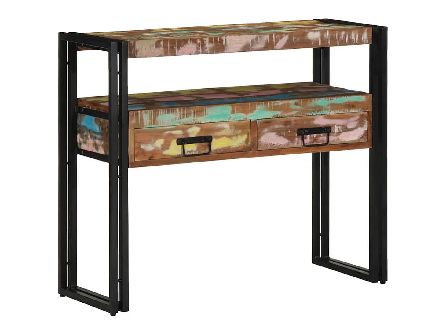 Mesa Consola Multicolor 90 x 33 x 75 cm madera maciza reciclada