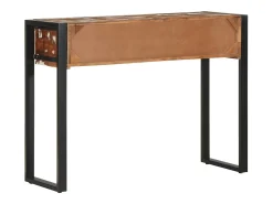 Mesa consola multicolor madera maciza reciclada 100x35x75 cm