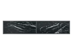 Mesa consola negra 180x35x75,5 cm Cristal templado