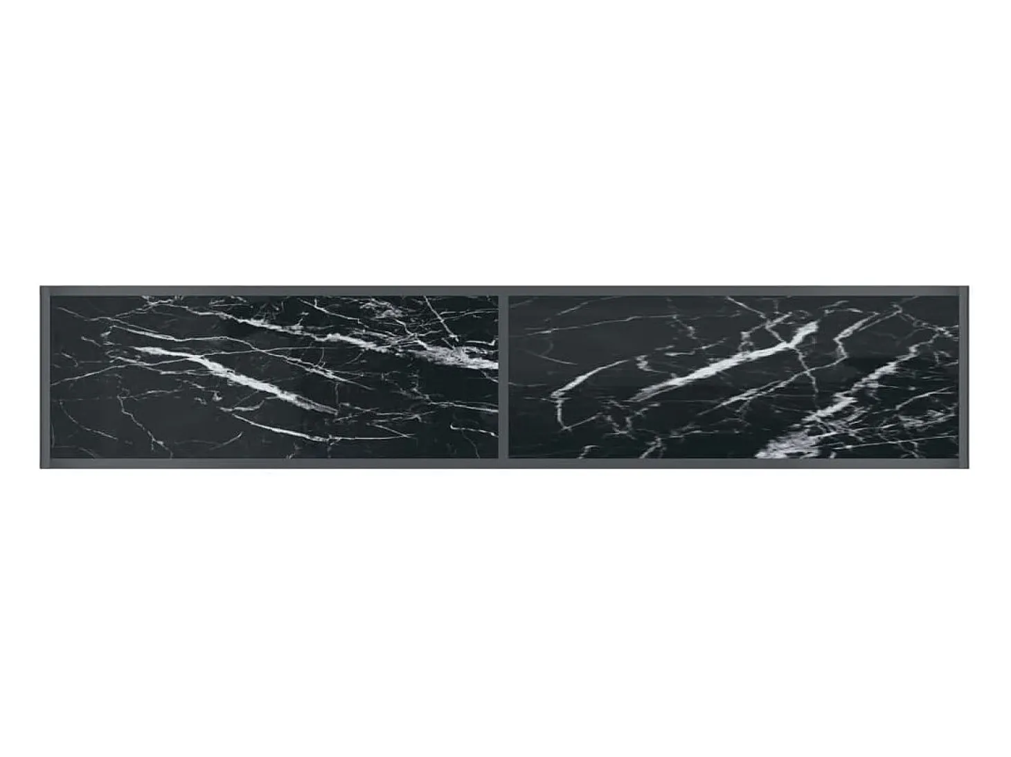 Mesa consola negra 180x35x75,5 cm Cristal templado