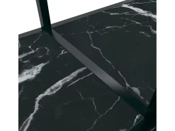 Mesa consola negra 180x35x75,5 cm Cristal templado