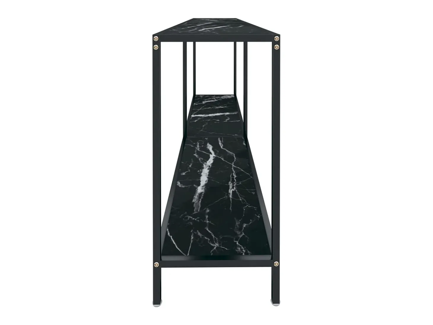 Mesa consola negra 180x35x75,5 cm Cristal templado