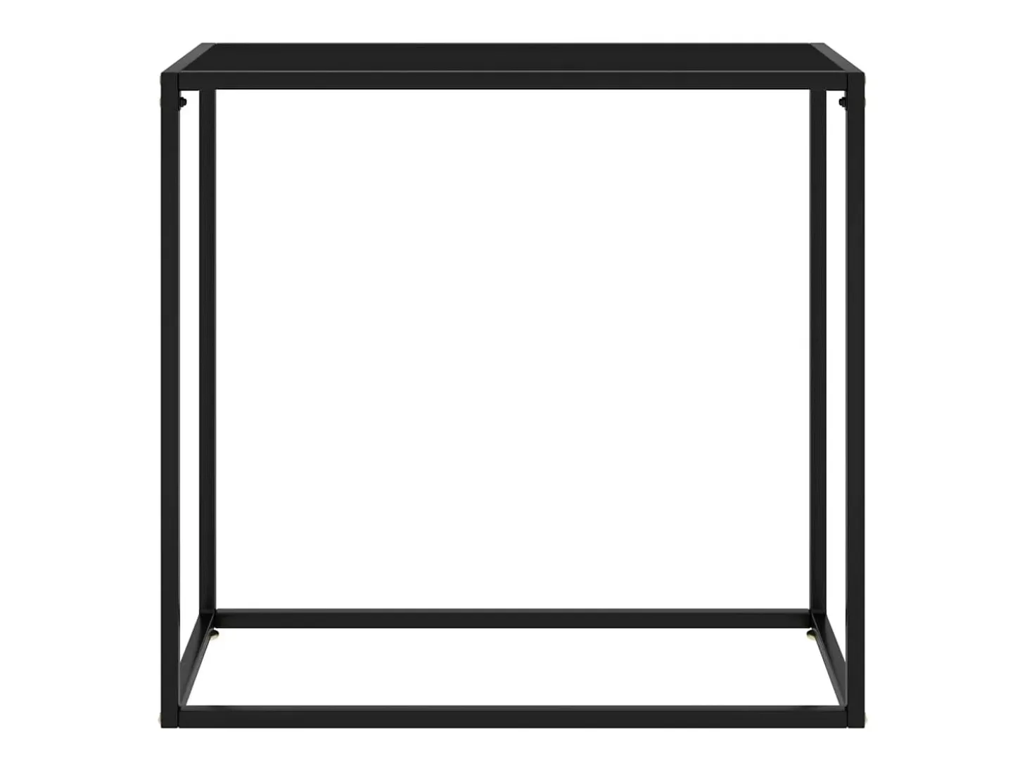 Mesa consola negra 80x35x75 cm Cristal templado
