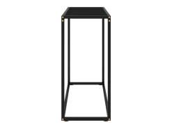 Mesa consola negra 80x35x75 cm Cristal templado