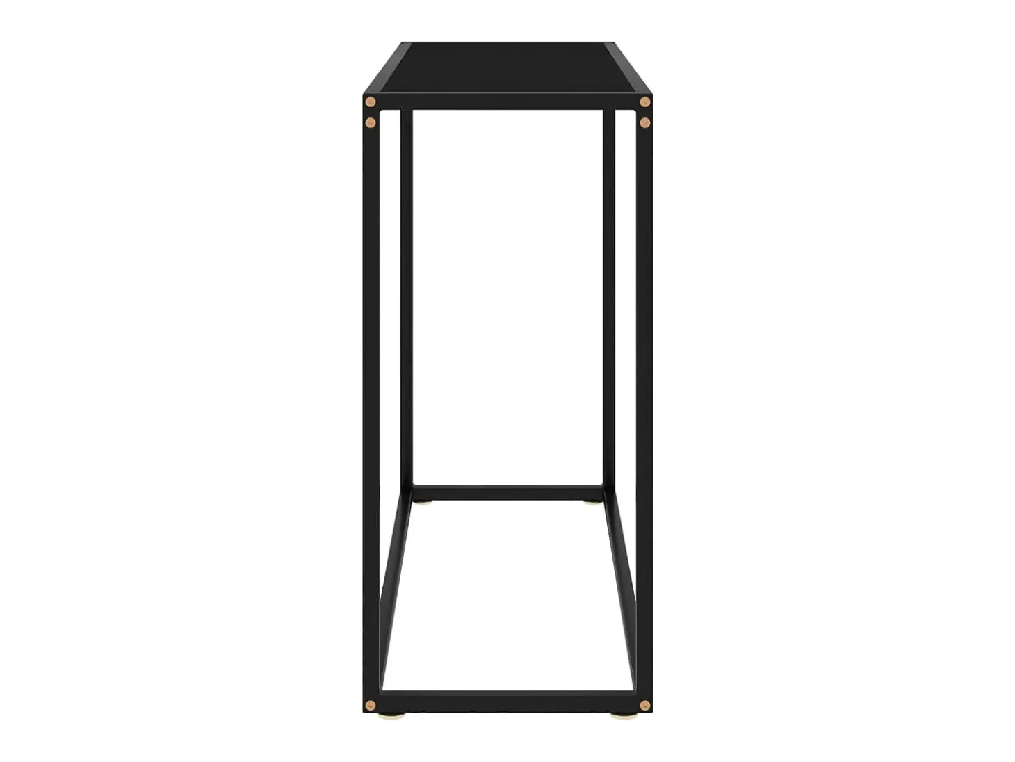 Mesa consola negra 80x35x75 cm Cristal templado