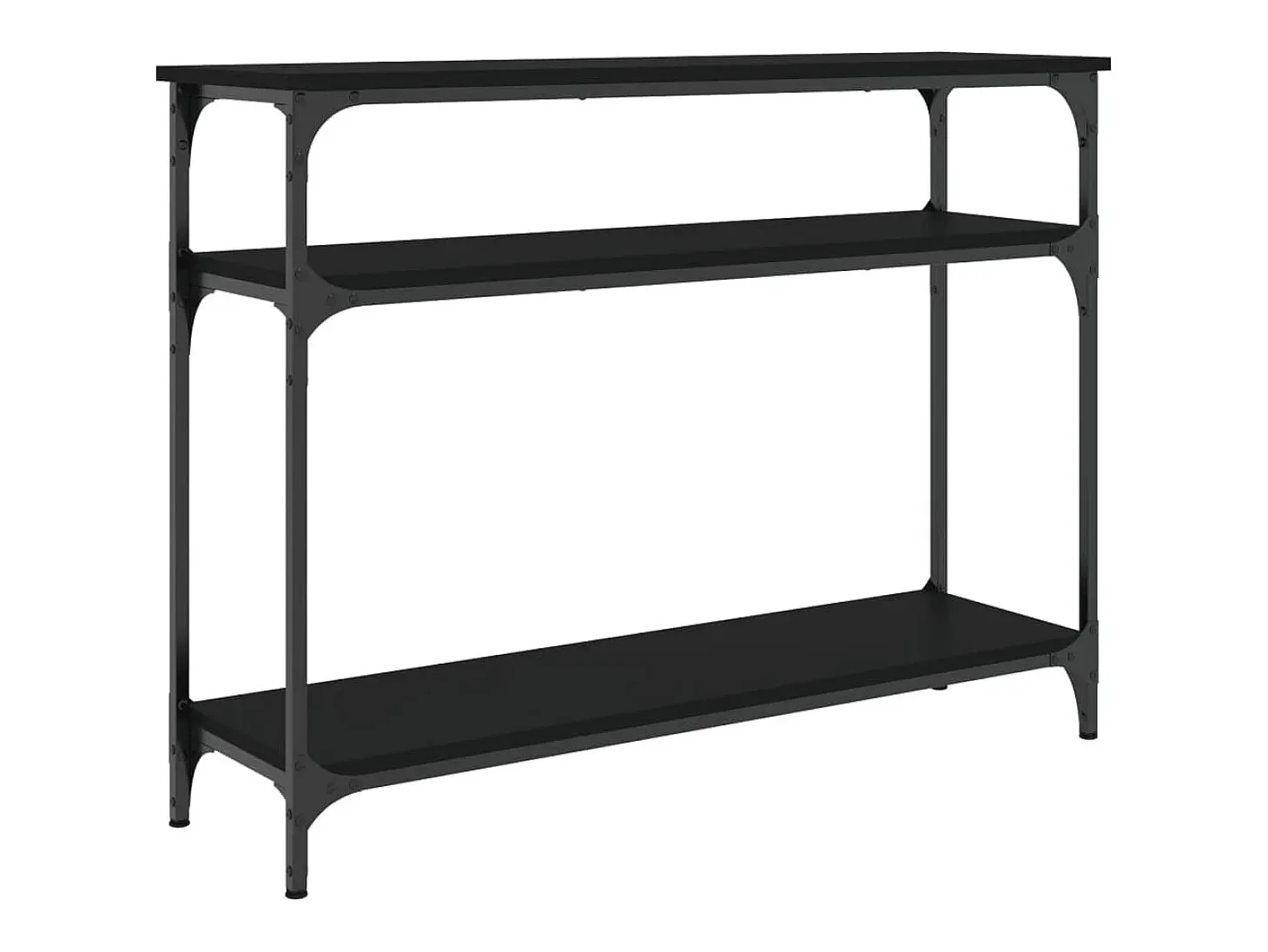 Mesa consola negra 100x29x75 cm madera de ingeniería