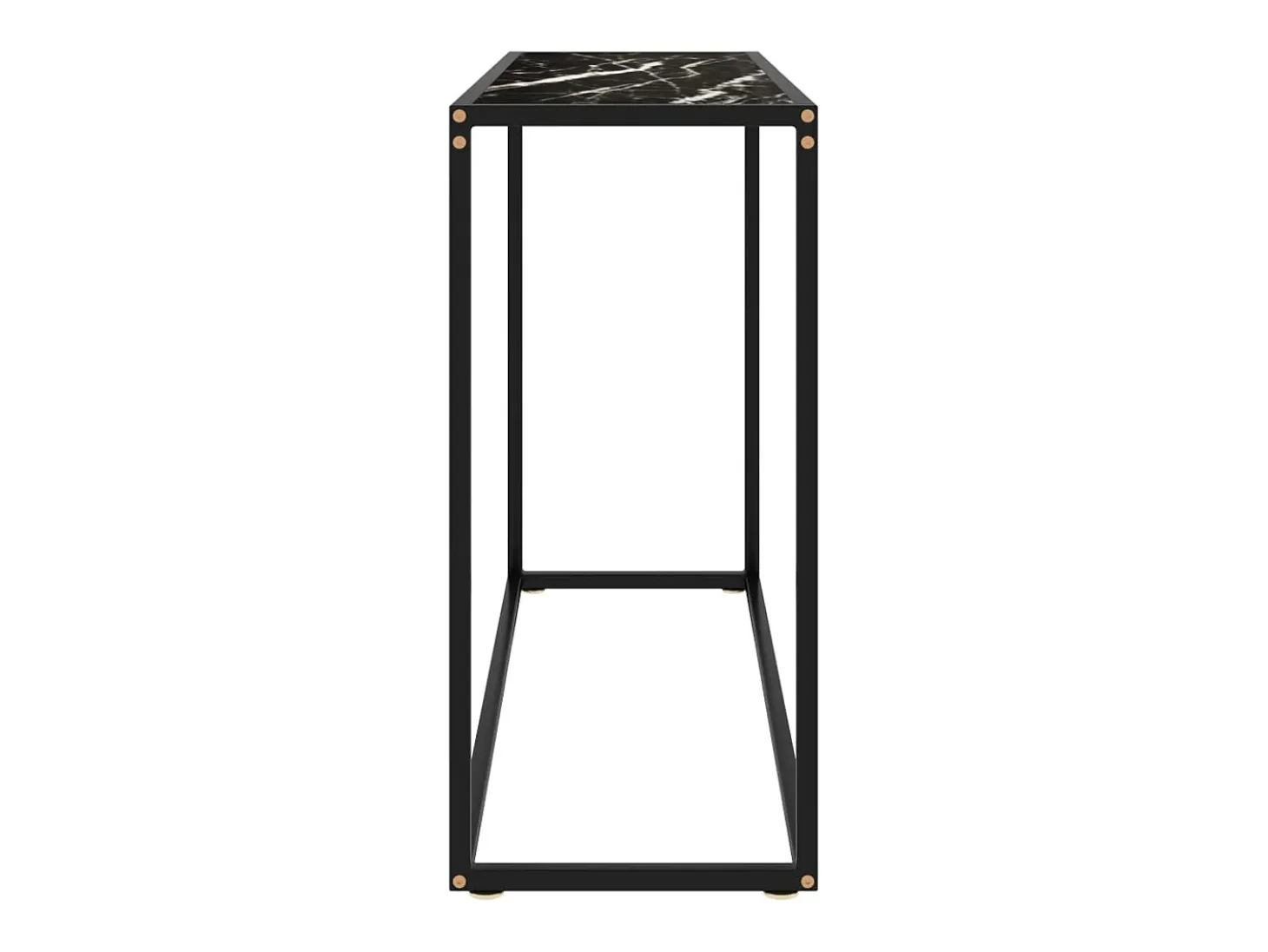Mesa consola negra 100x35x75 cm Cristal templado