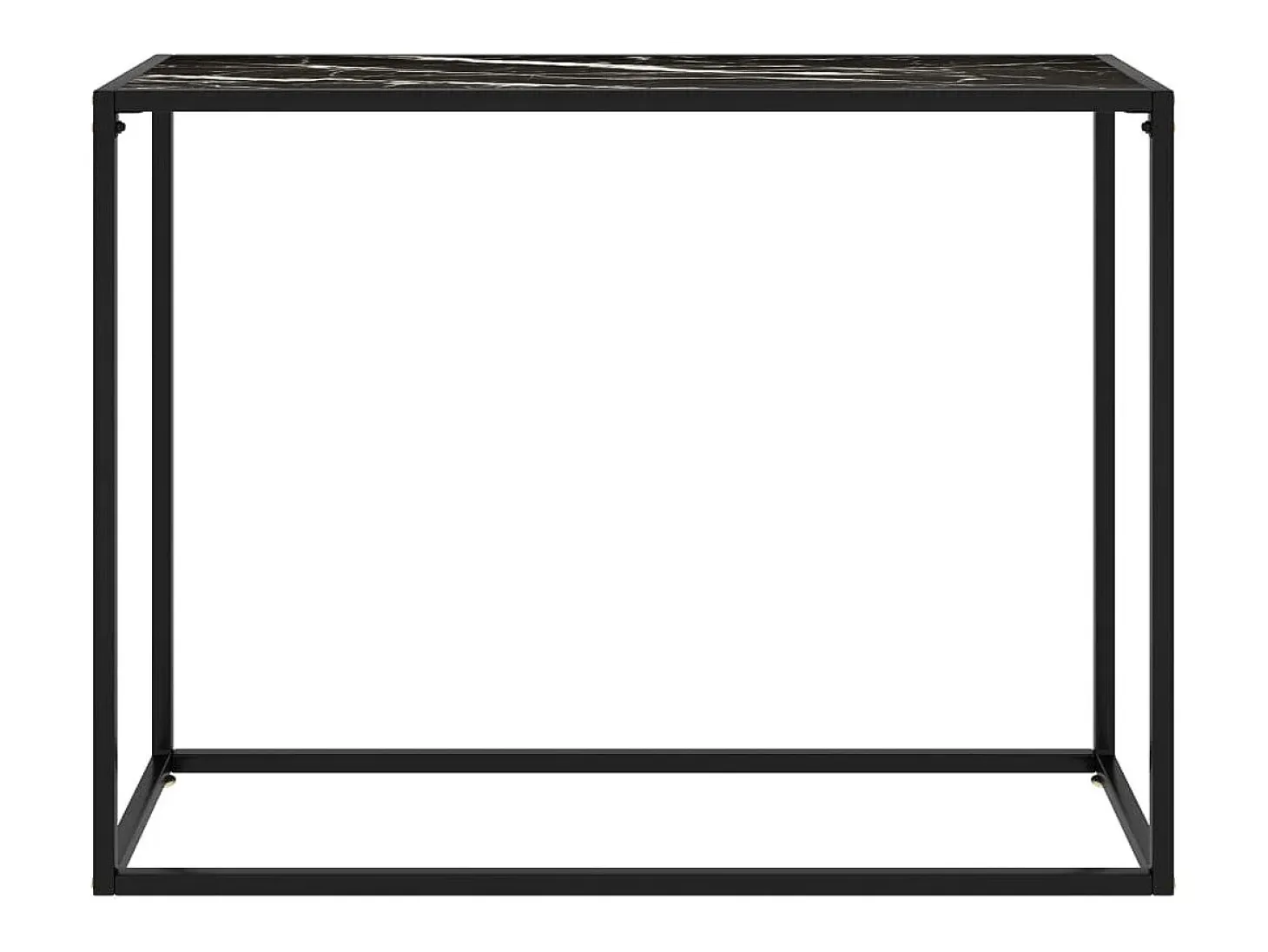 Mesa consola negra 100x35x75 cm Cristal templado