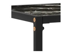 Mesa consola negra 100x35x75 cm Cristal templado
