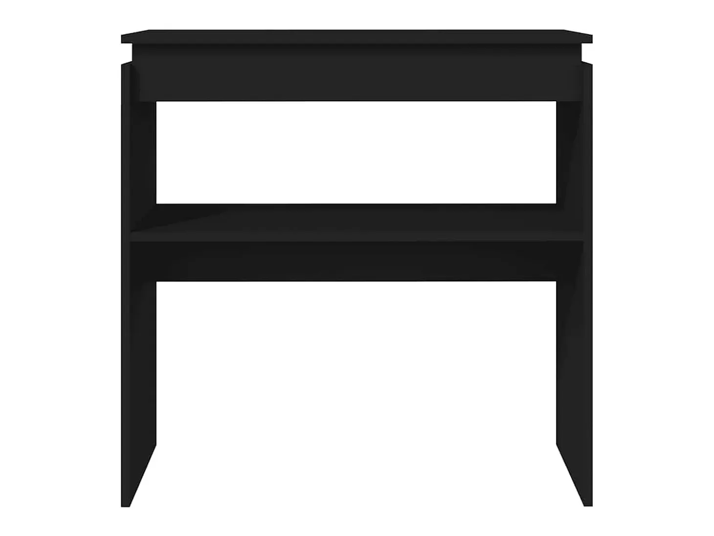 Mesa consola negra 80x30x80 cm Aglomerado