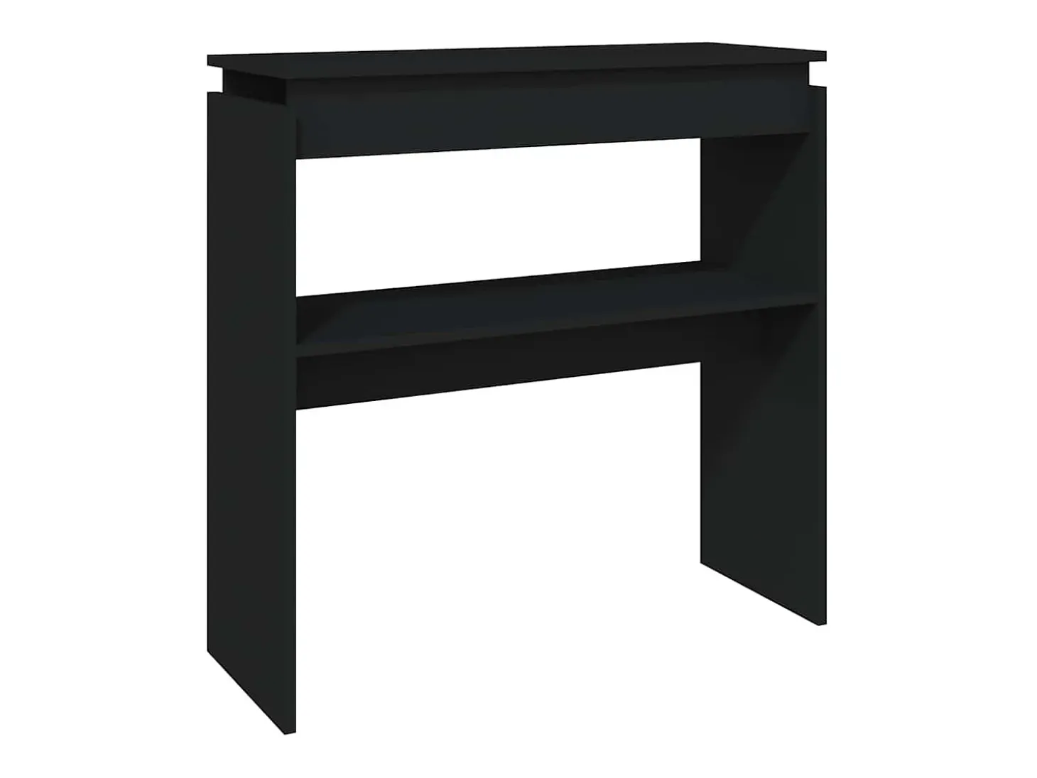 Mesa consola negra 80x30x80 cm Aglomerado