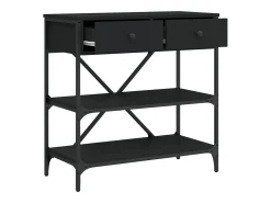 Mesa consola negra 75x34,5x75 cm madera de ingeniería