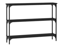 Mesa consola negra 100x22,5x75 cm madera de ingeniería