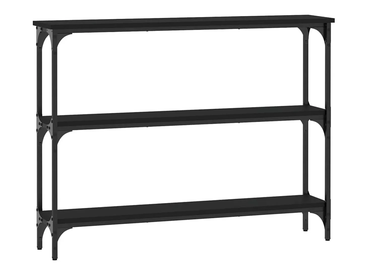 Mesa consola negra 100x22,5x75 cm madera de ingeniería